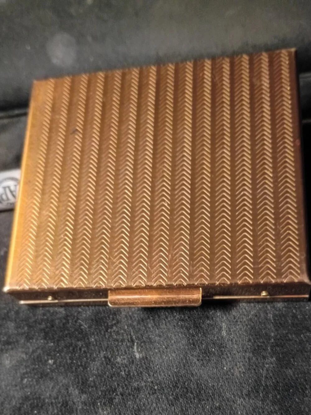 vintage Mid Century Gold Tone Compact